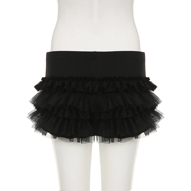 AltGoth Gothic Hotsweet Shorts Women Y2k E-girl Dark Sexy Aesthetic Cute Kawaii Streetwear Lace Patchwork Low Waist Shorts Femme