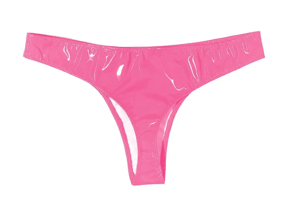 Sexy Women Hot Short Oil Glossy Shiny Low Waist Short PVC PU Faux Leather Exotic Briefs Maid Punk Dance Wear Plus Size
