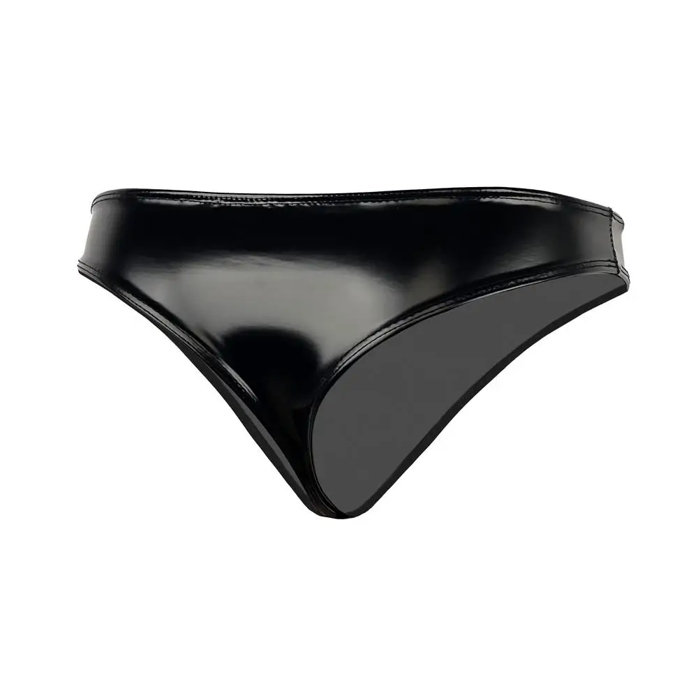 Sexy Women Hot Short Oil Glossy Shiny Low Waist Short PVC PU Faux Leather Exotic Briefs Maid Punk Dance Wear Plus Size