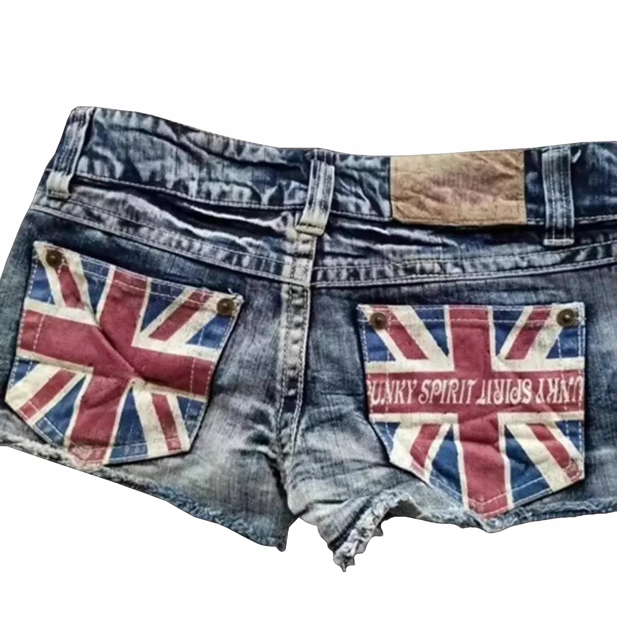 Aesthetics Harajuku Hip Hop Fashion Street Clothing Graphic Printing Women Blue Ins Style Y2k Goth Slim Casual Hot and Sexy Shor