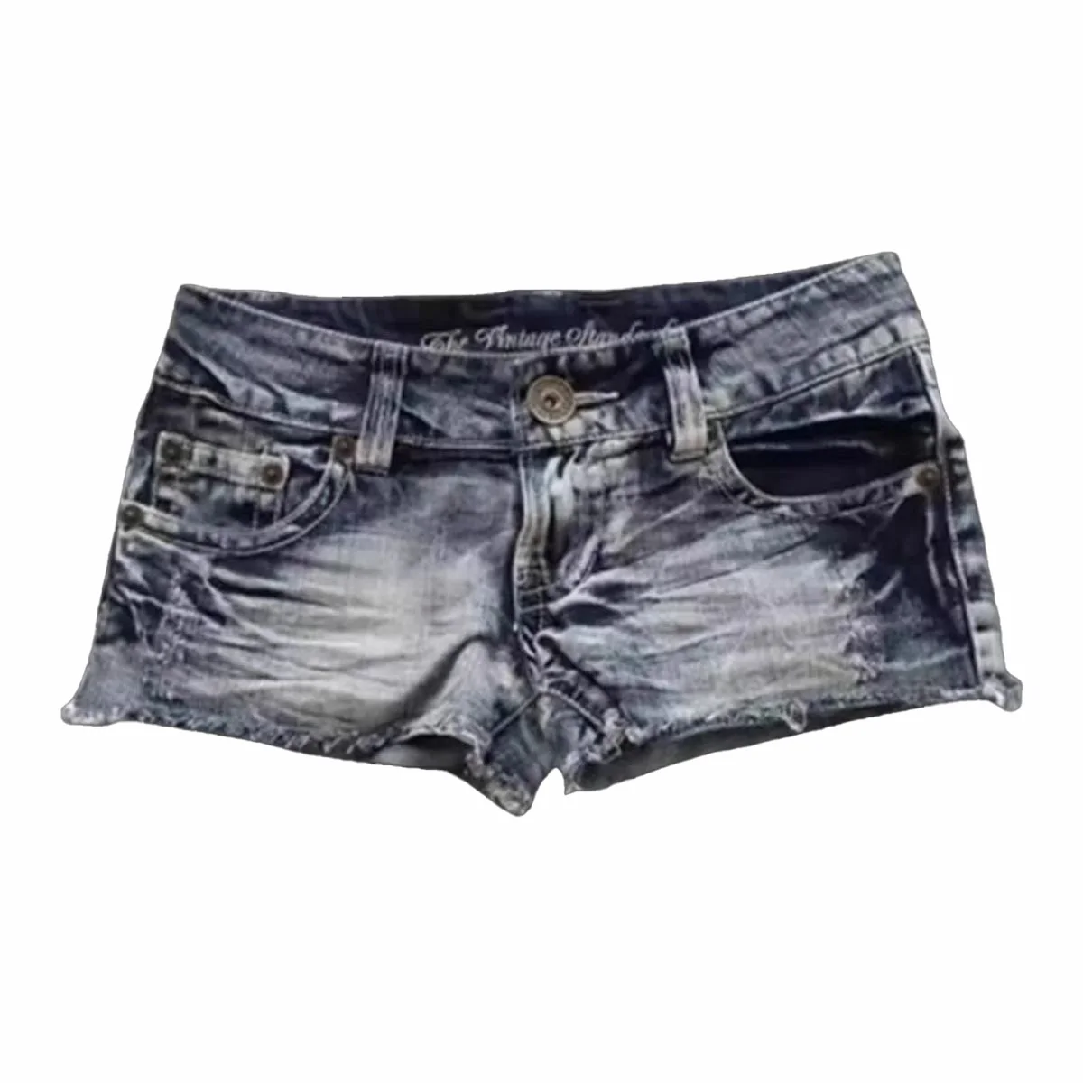Aesthetics Harajuku Hip Hop Fashion Street Clothing Graphic Printing Women Blue Ins Style Y2k Goth Slim Casual Hot and Sexy Shor