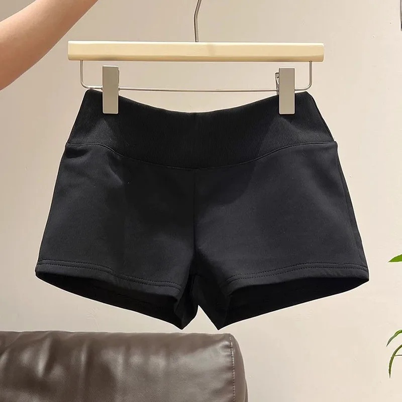 Summer Slim Yoga Sports Shorts Women American Street Sexy Gray Casual Shorts Female Vintage Y2K Grunge Low-Waist Hot Short Pants