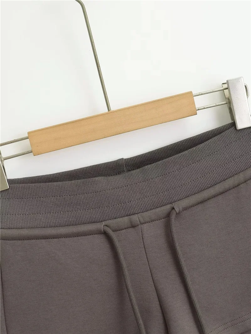 Black Mini Shorts For Woman Summer Clothes 2024 Low Rise Shorts Knitted Korean Fashion Shorts Low Waist Buttoms With Drawstrings
