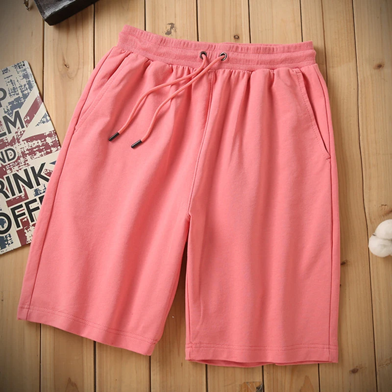 100% Cotton Women's Shorts Hot Pants,Sports Shorts Plain Bottoms,Knee-length Casual High Waisted,Korean Style Women Loose Short