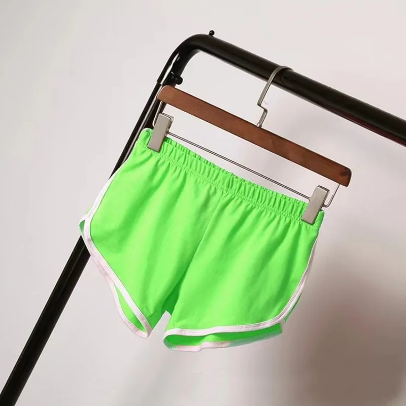 Sports Shorts Women Summer 2024 New Candy Color Anti Emptied Skinny Shorts Casual Lady Elastic Waist Beach Correndo Short Pants