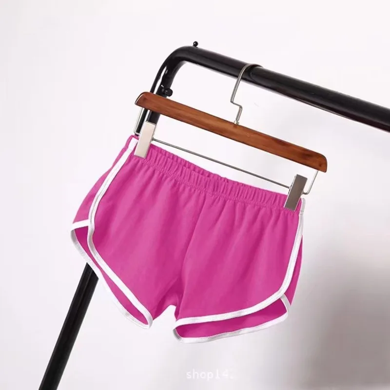Sports Shorts Women Summer 2024 New Candy Color Anti Emptied Skinny Shorts Casual Lady Elastic Waist Beach Correndo Short Pants
