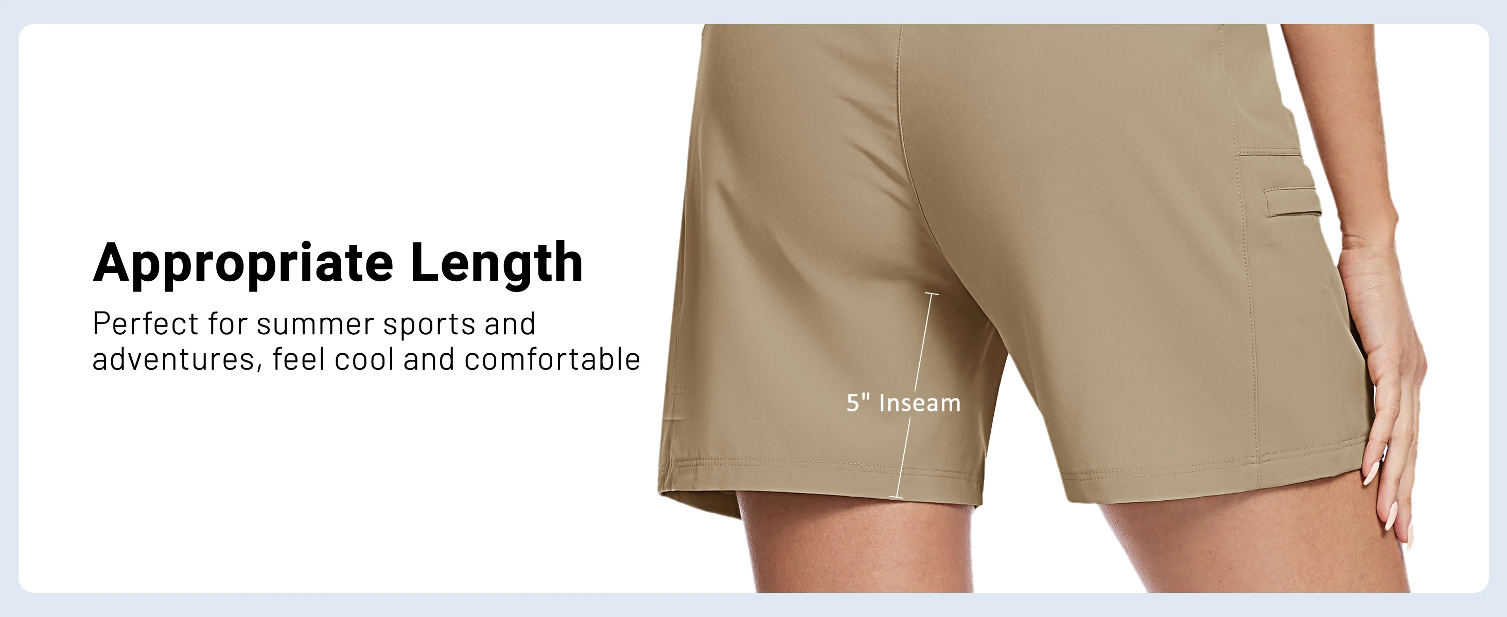 TACVASEN Women's UPF 50+ Hiking Cargo Shorts Lightweight Water Resistant 5" Athletic Shorts with Zipper Pockets Golf Summer