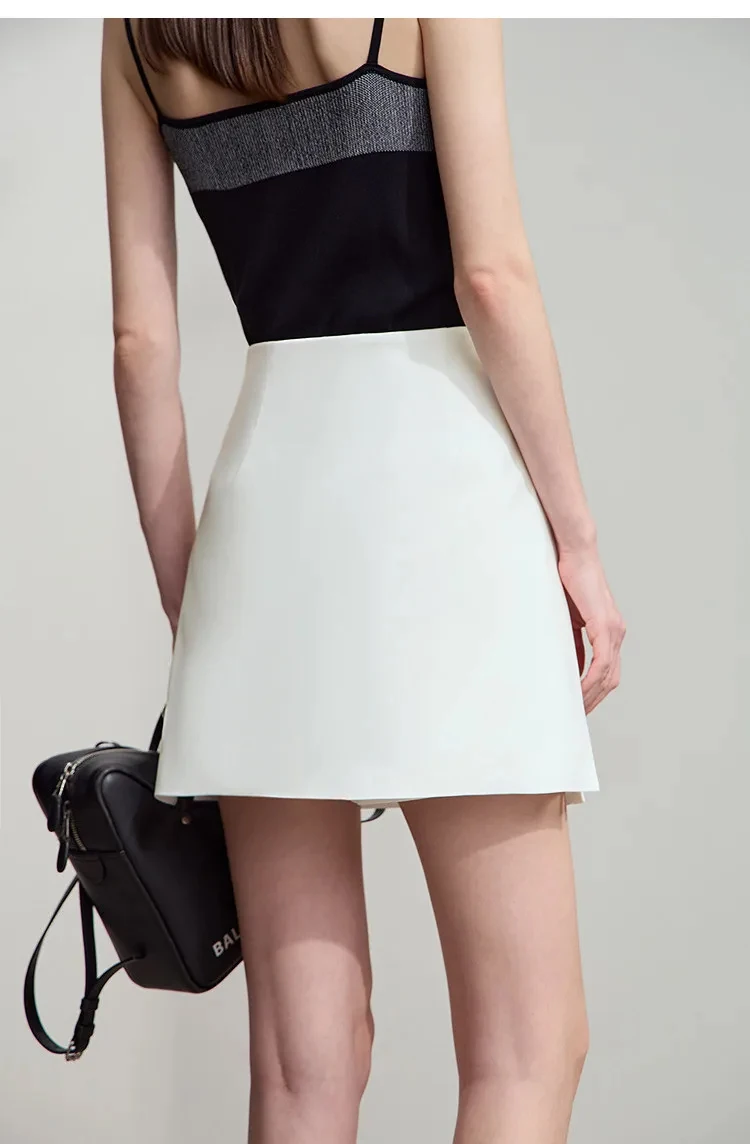 Amii Shorts Skirts Women's High Waist Versatile 2026 Autumn New A-Line Skirt Shorts Office Loose Solid Women's Clothing 12343035