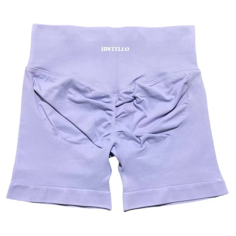 HISTELLO Impact Shorts Low Waist Seamless Scrunch Stretch Tights Women Sports Elastic Fitness Running Gym Yoga Workout Leggings