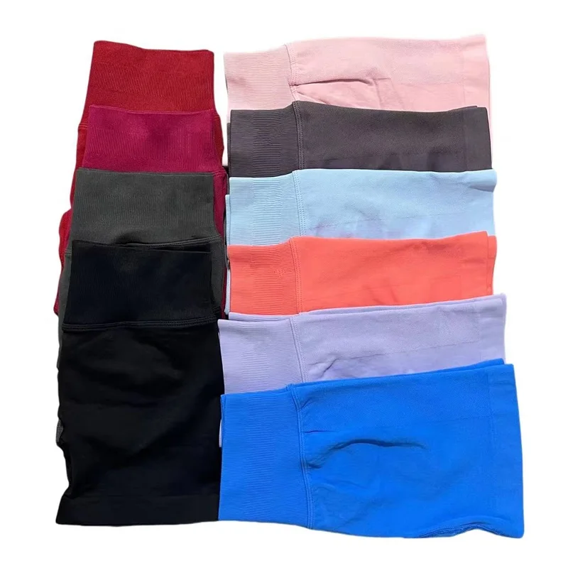 HISTELLO Impact Shorts Low Waist Seamless Scrunch Stretch Tights Women Sports Elastic Fitness Running Gym Yoga Workout Leggings