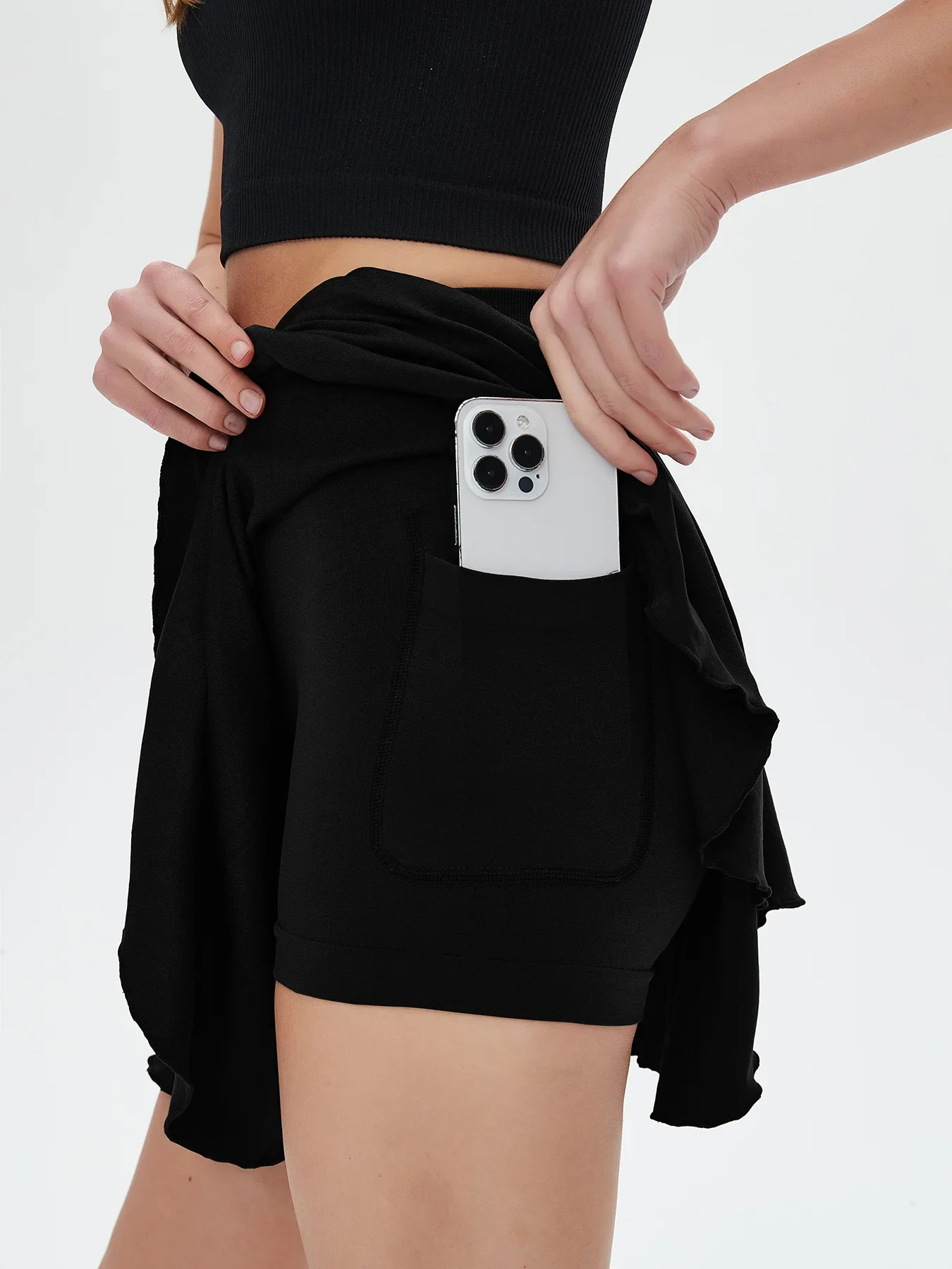 Women's High Waisted Tennis Mini Skirt Tennis Yoga Golf Sports Belt Safety Pants Pocket Comfortable and Breathable Sports Skirt