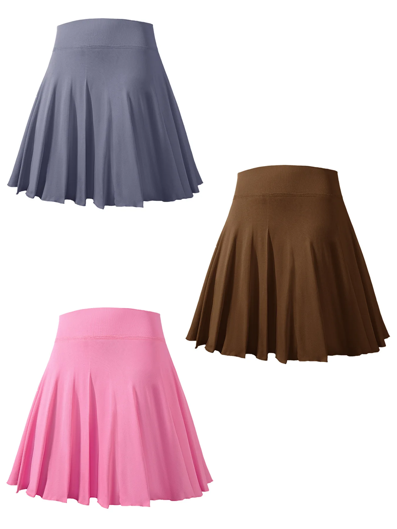 Women's High Waisted Tennis Mini Skirt Tennis Yoga Golf Sports Belt Safety Pants Pocket Comfortable and Breathable Sports Skirt