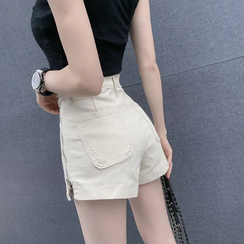 Casual Aesthetic Korean Loose Fashion Hot Wide Leg Sexy Vintage High Waist Women's Jean Denim Shorts Female Summer Short Pants
