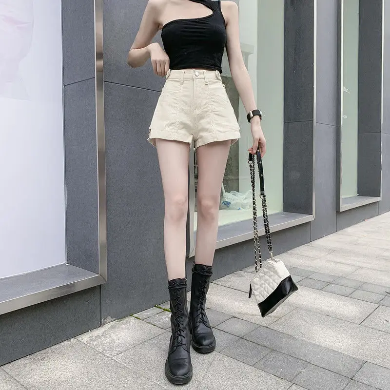 Casual Aesthetic Korean Loose Fashion Hot Wide Leg Sexy Vintage High Waist Women's Jean Denim Shorts Female Summer Short Pants
