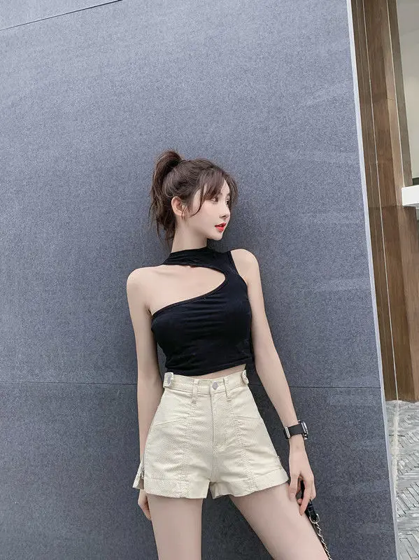 Casual Aesthetic Korean Loose Fashion Hot Wide Leg Sexy Vintage High Waist Women's Jean Denim Shorts Female Summer Short Pants