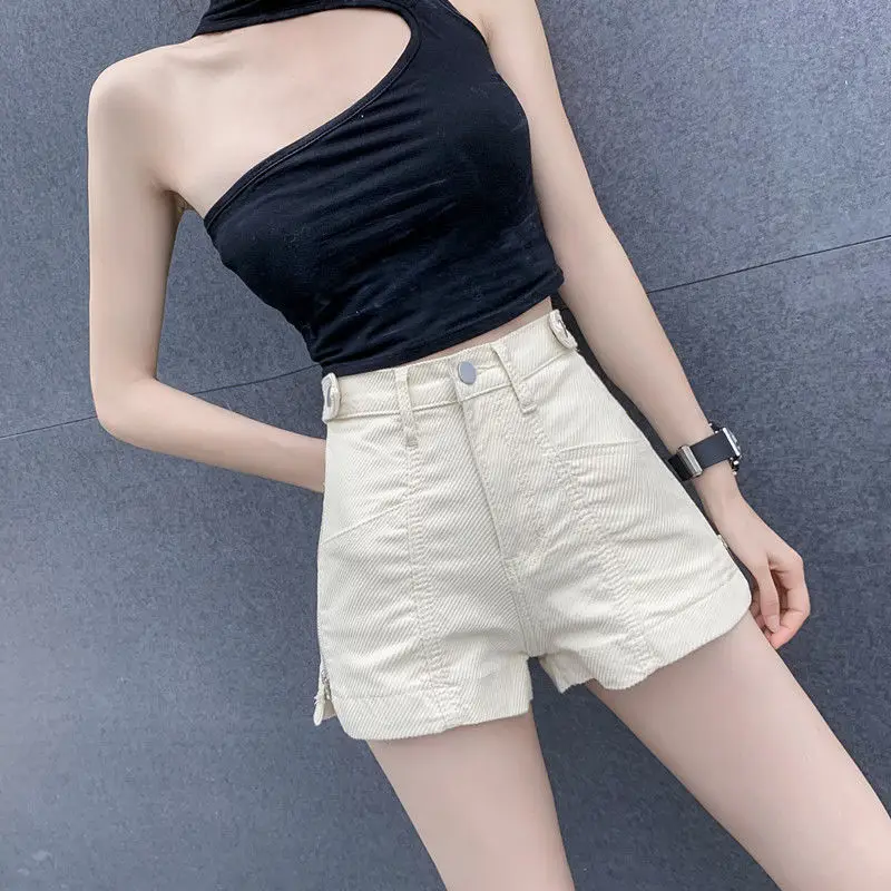 Casual Aesthetic Korean Loose Fashion Hot Wide Leg Sexy Vintage High Waist Women's Jean Denim Shorts Female Summer Short Pants