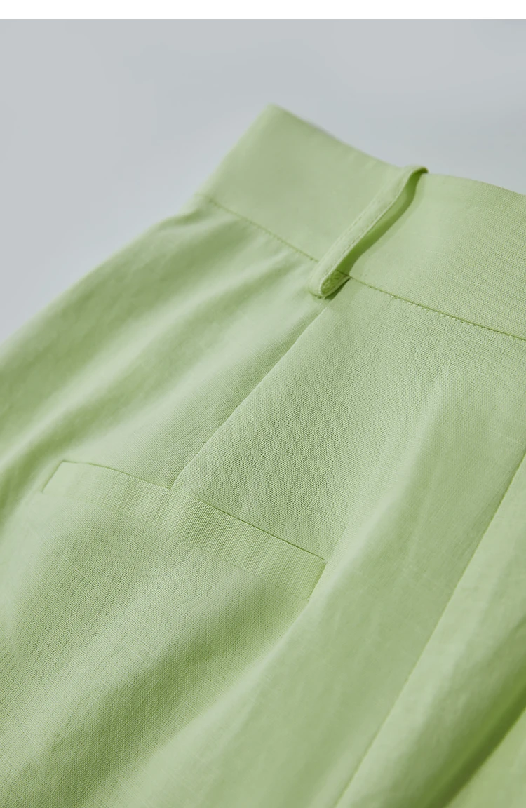 Amii Minimalist New Summer Casual Shorts For Women Loose Pants Cotton Linen Folded Cuffs Commuting Versatile Shorts 12542107