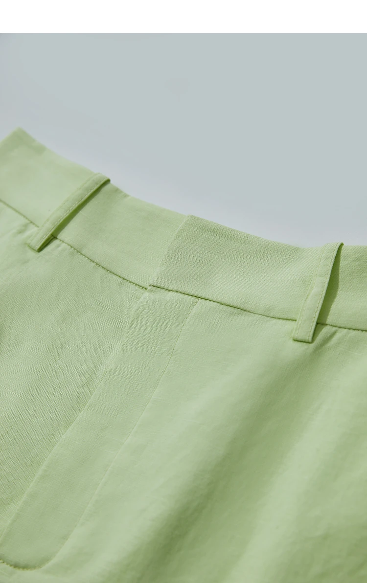 Amii Minimalist New Summer Casual Shorts For Women Loose Pants Cotton Linen Folded Cuffs Commuting Versatile Shorts 12542107