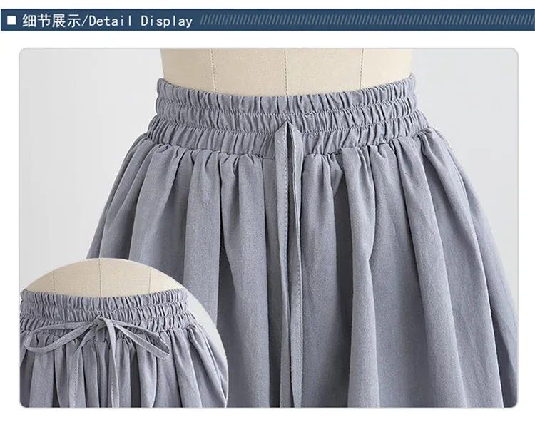 Summer Women Shorts High Waist Loose Chiffon Shorts Female Slacks Female Shorts 8001