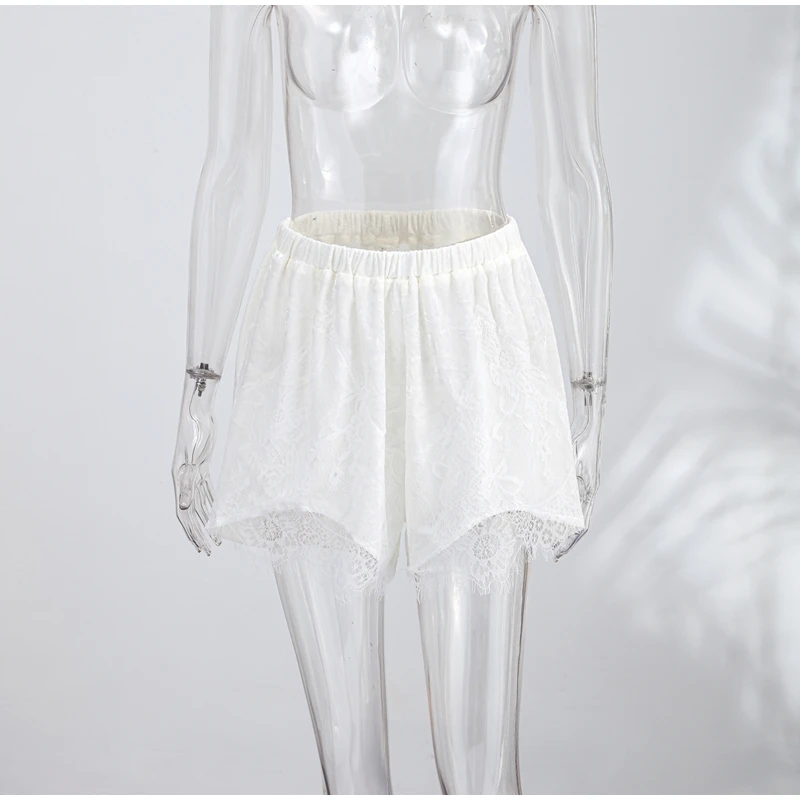 Lace Trim Women Shorts Vintage Velvet Lace Shorts High Waist Versatile Shorts Daily Fashion Casual Outfit Stylish Party Outfit