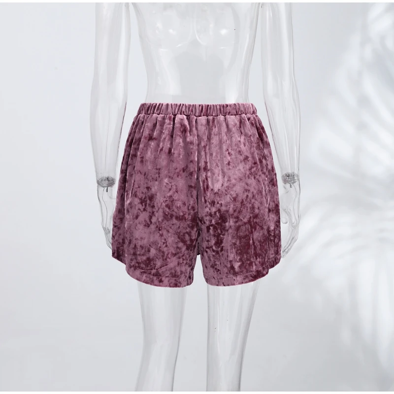 Lace Trim Women Shorts Vintage Velvet Lace Shorts High Waist Versatile Shorts Daily Fashion Casual Outfit Stylish Party Outfit