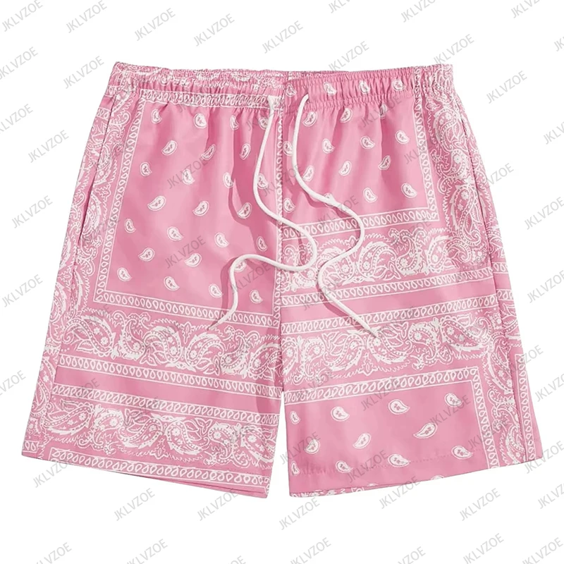 Summer New Women's and Men's Boho Shorts Paisley 3D Printed Quick Dry Beach Swiming Shorts High Quality Workout Gym Short Pants