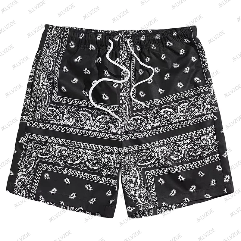 Summer New Women's and Men's Boho Shorts Paisley 3D Printed Quick Dry Beach Swiming Shorts High Quality Workout Gym Short Pants