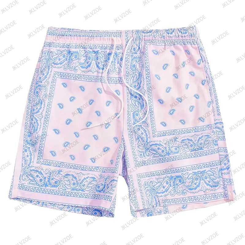 Summer New Women's and Men's Boho Shorts Paisley 3D Printed Quick Dry Beach Swiming Shorts High Quality Workout Gym Short Pants