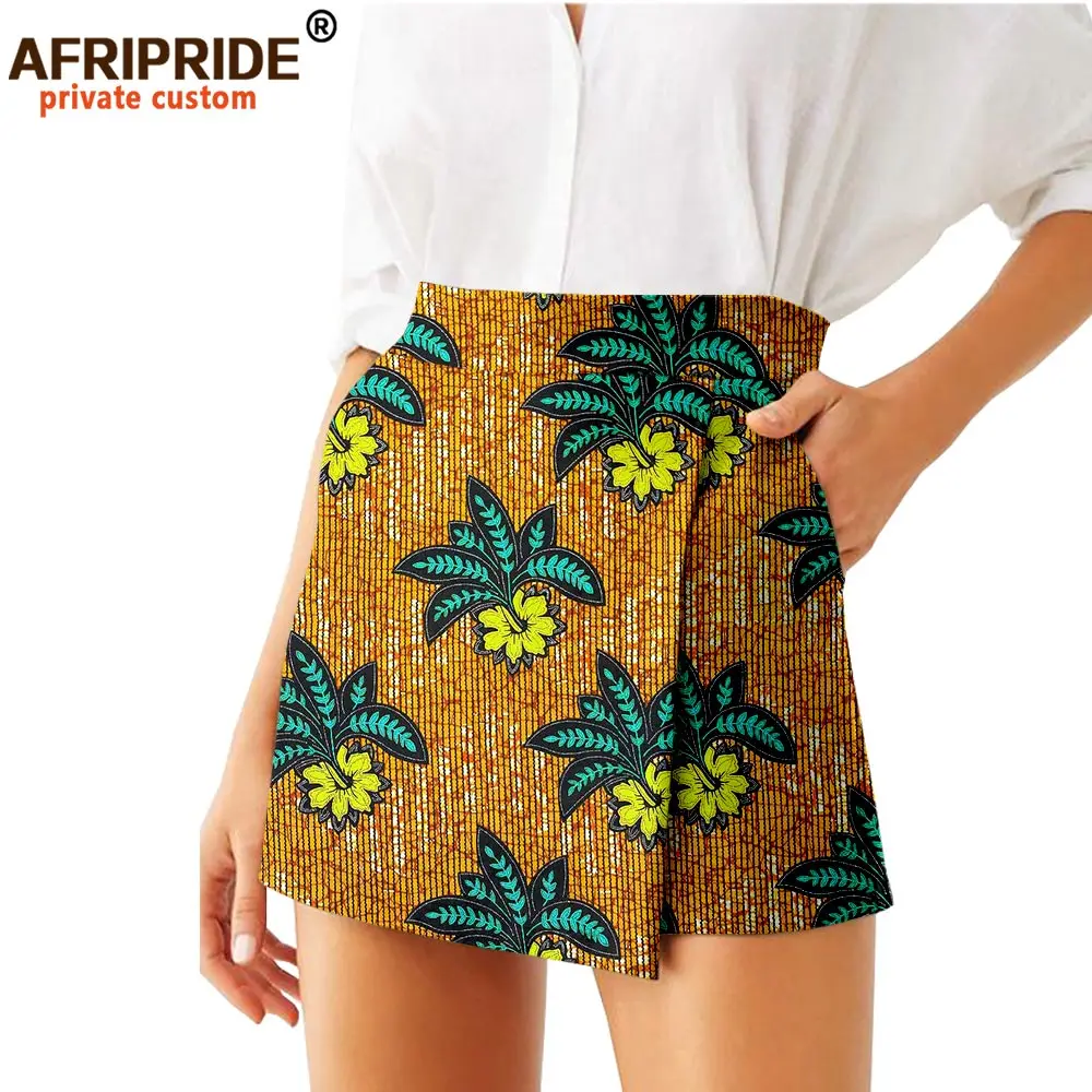 2026 Summer Women Shorts Skirts Fashion Loose High Waist Shorts Ankara Casual Short Culotte African Print Clothes Wax A2021007