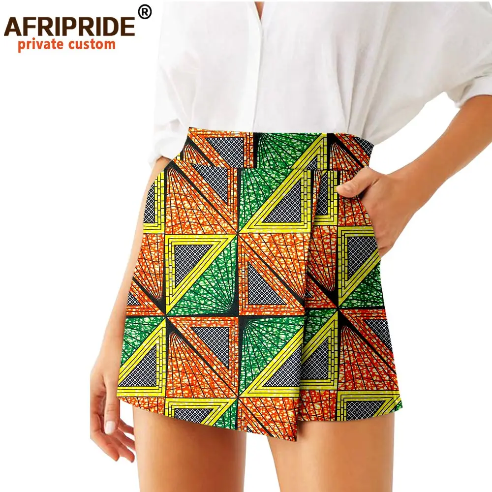 2026 Summer Women Shorts Skirts Fashion Loose High Waist Shorts Ankara Casual Short Culotte African Print Clothes Wax A2021007