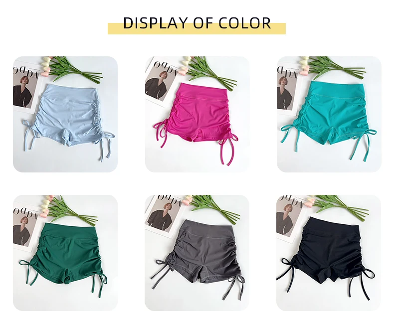 Summer High-Waisted Women's Yoga Fitness Shorts Sexy Drawstring Tied Three-Part Sports Hot Pants for Fitness And Exercise