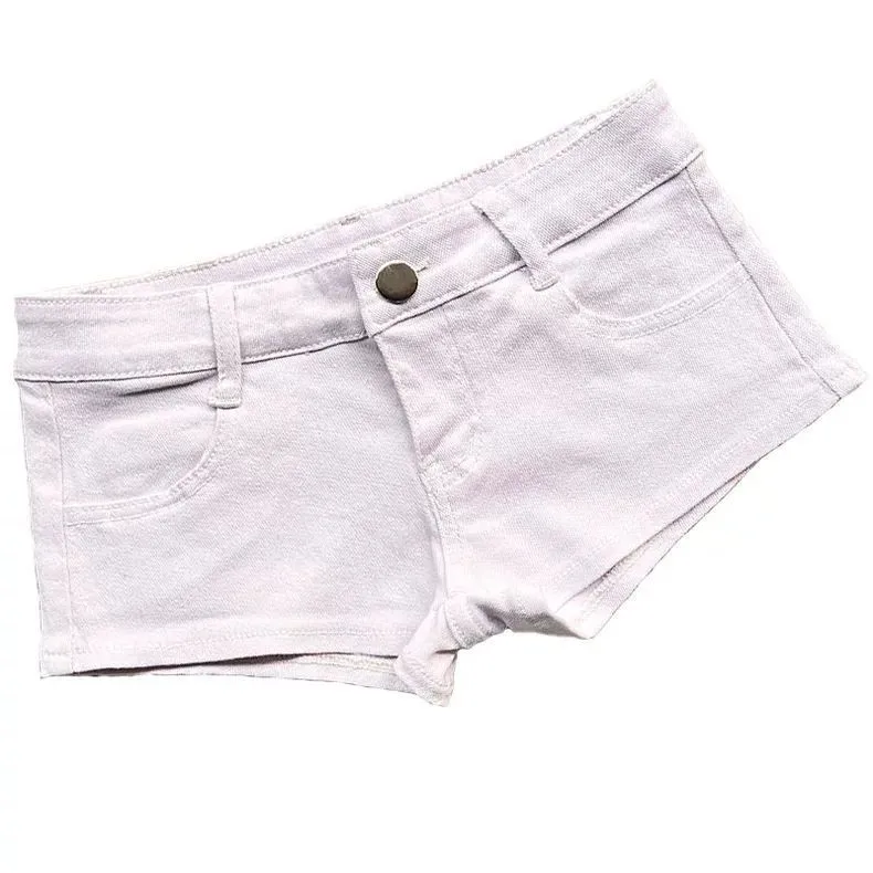 Sexy Elastic Super Shorts Y2K Spice Girl Style Hot Pants Super Low Waist Cotton Tight Black and White Shorts