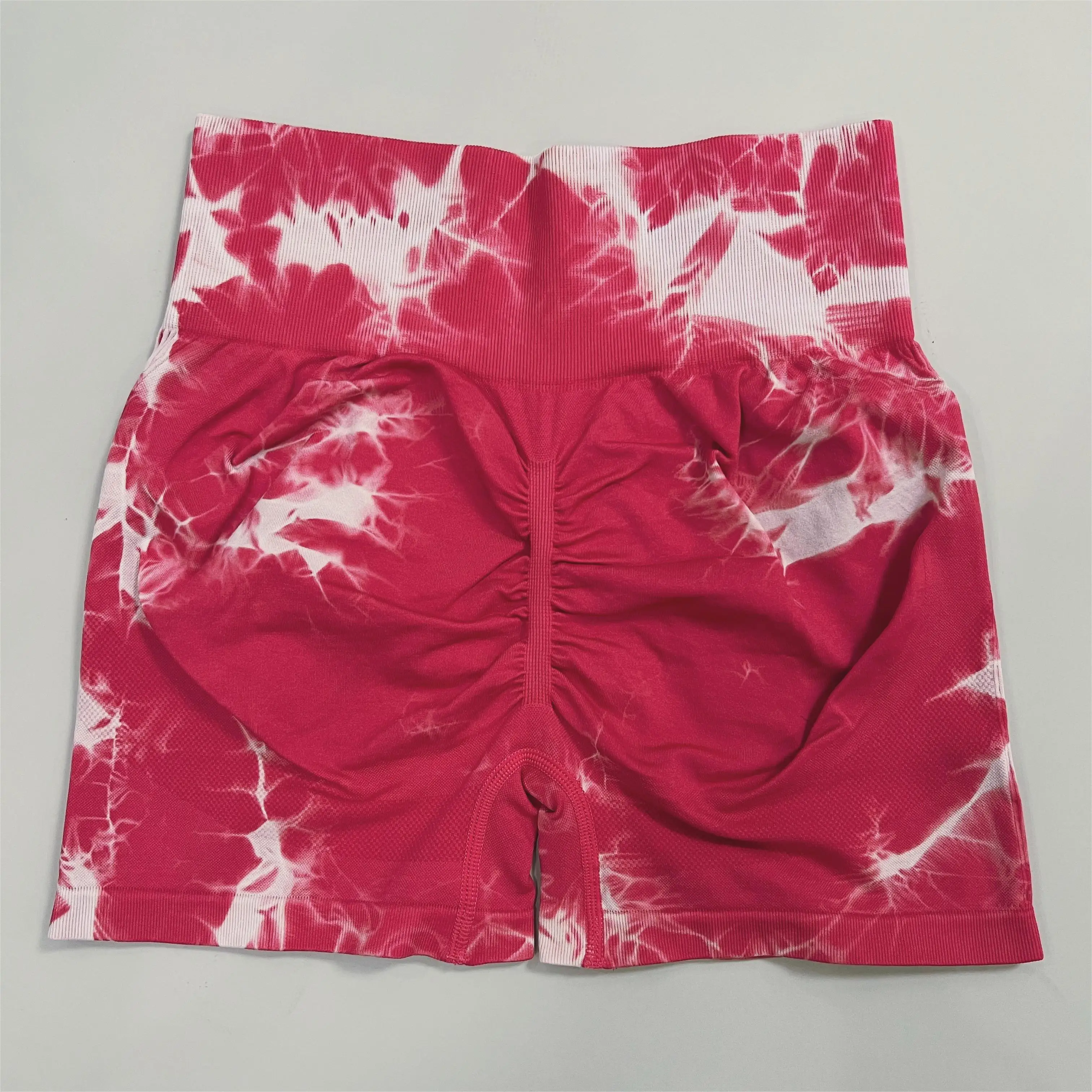 Women Tie Dye Gym Shorts Athletic Scrunch Workout Biker High Waist Yoga Pants Leggins Sports Fitness Short Tights Drop Shipping
