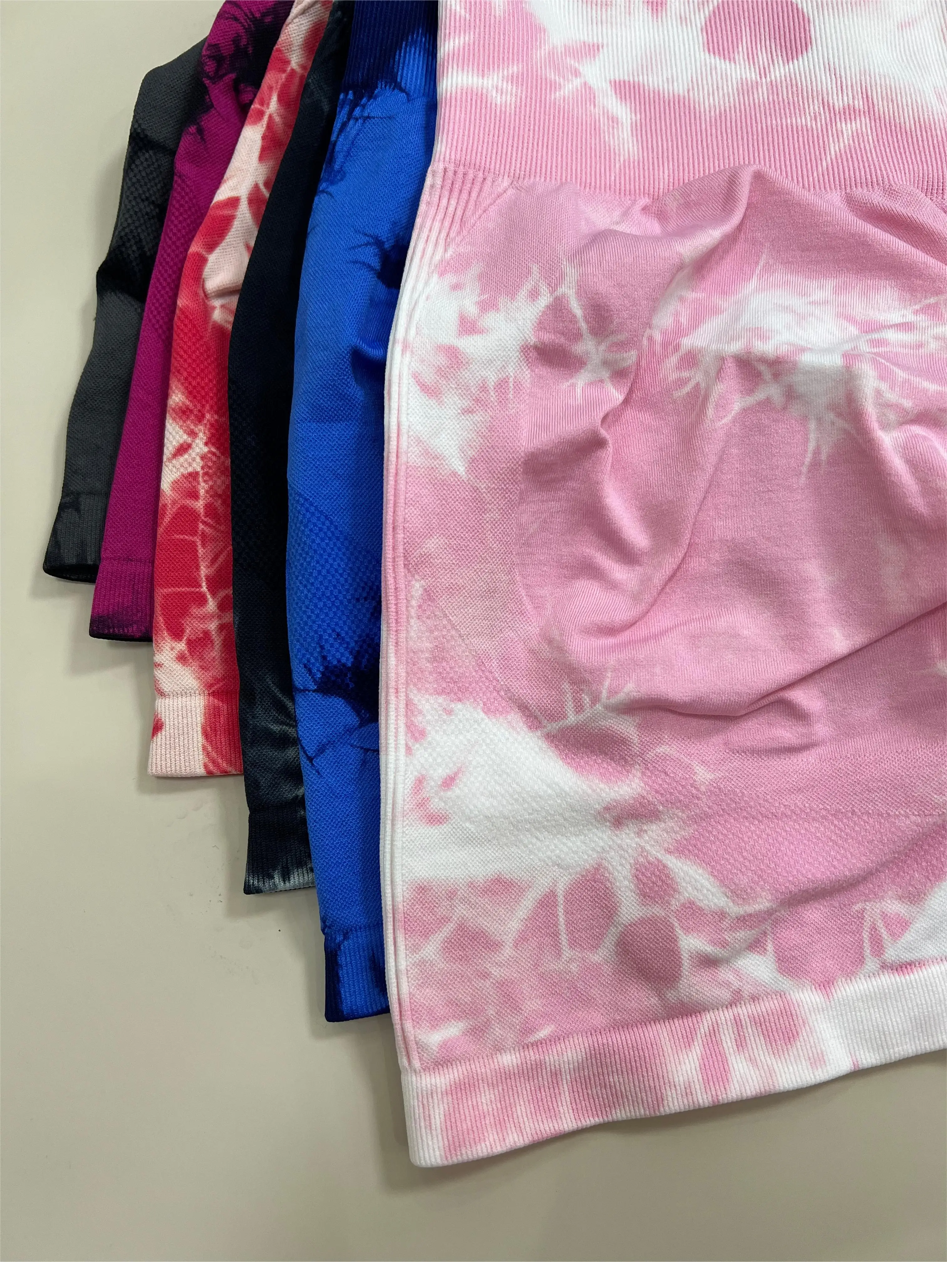 Women Tie Dye Gym Shorts Athletic Scrunch Workout Biker High Waist Yoga Pants Leggins Sports Fitness Short Tights Drop Shipping