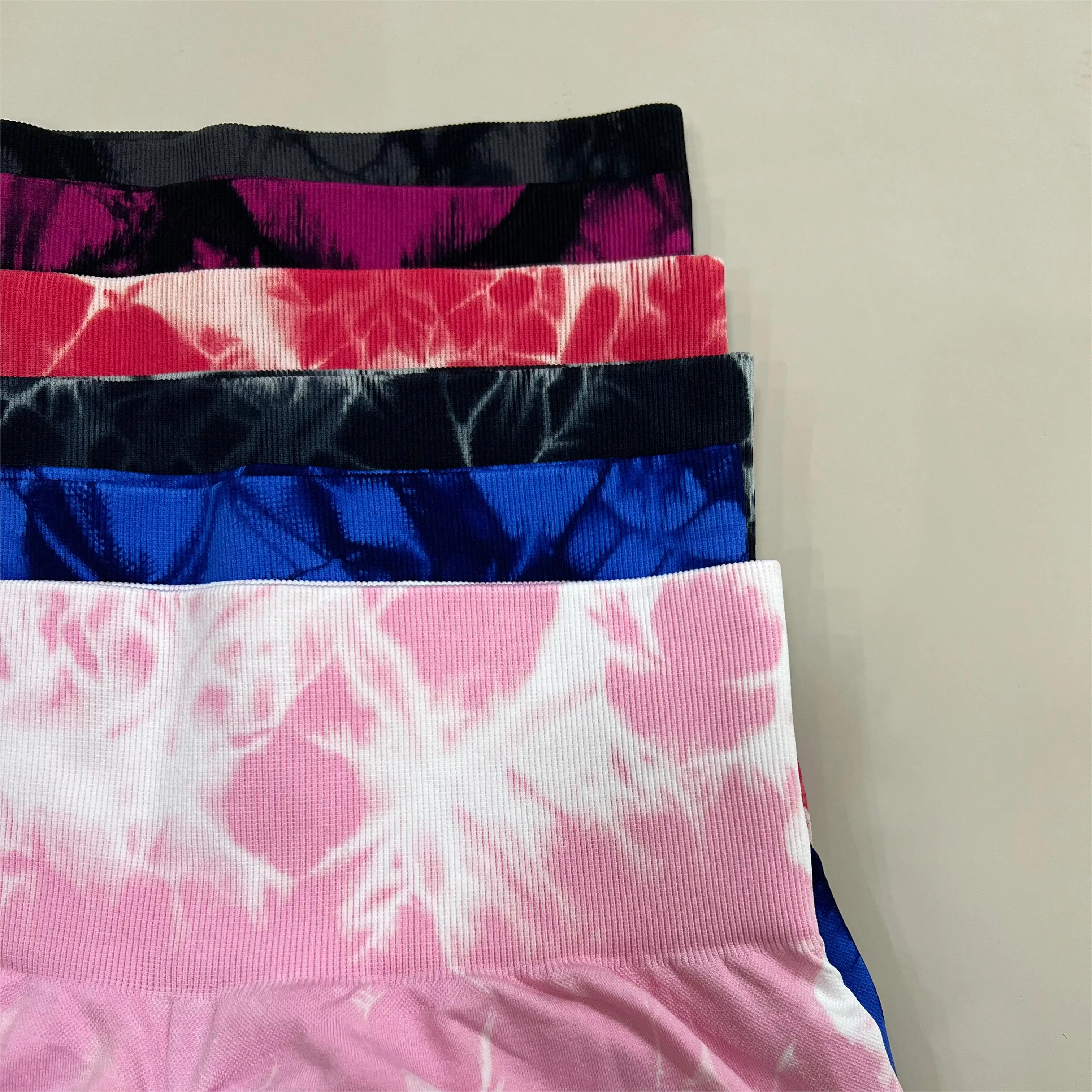 Women Tie Dye Gym Shorts Athletic Scrunch Workout Biker High Waist Yoga Pants Leggins Sports Fitness Short Tights Drop Shipping