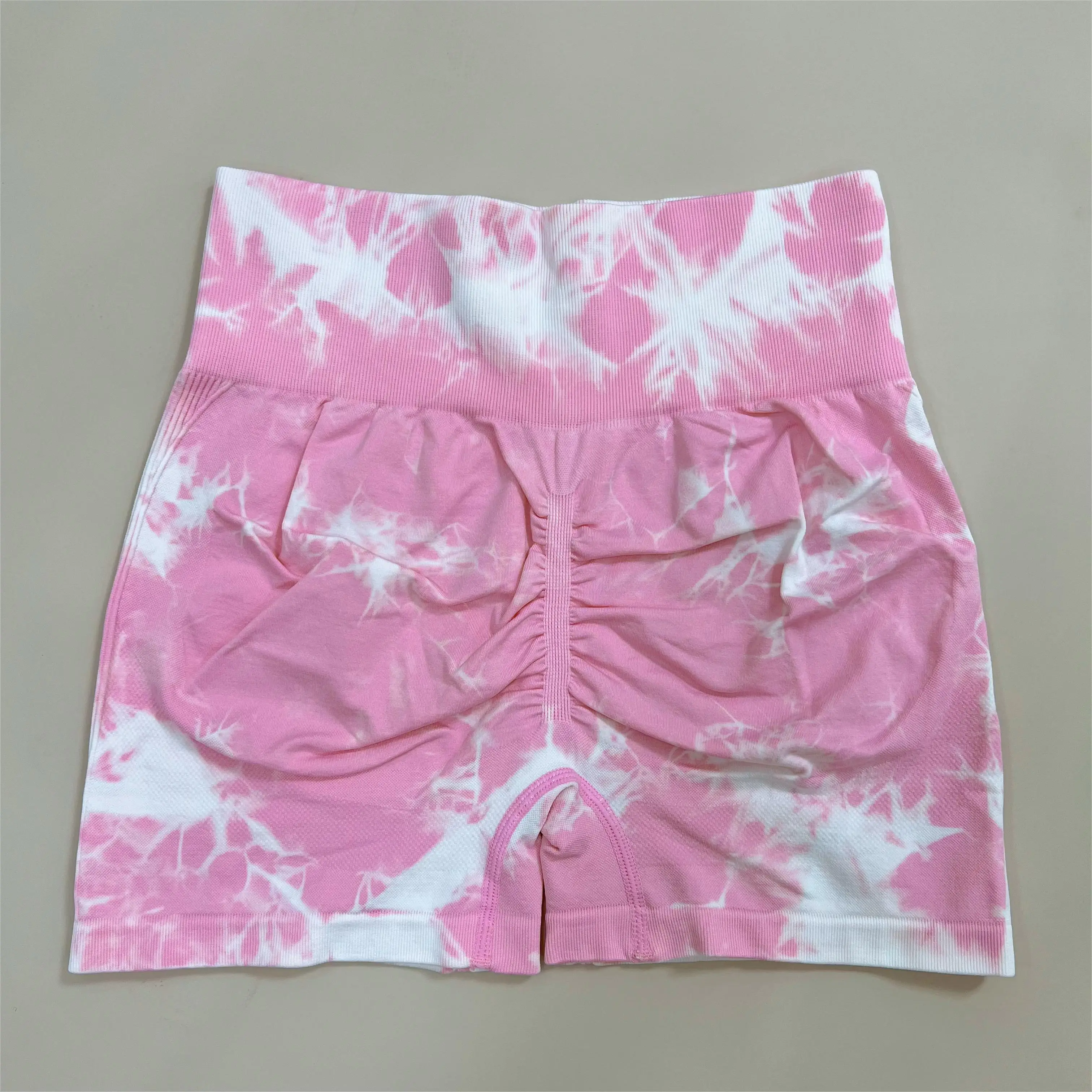 Women Tie Dye Gym Shorts Athletic Scrunch Workout Biker High Waist Yoga Pants Leggins Sports Fitness Short Tights Drop Shipping