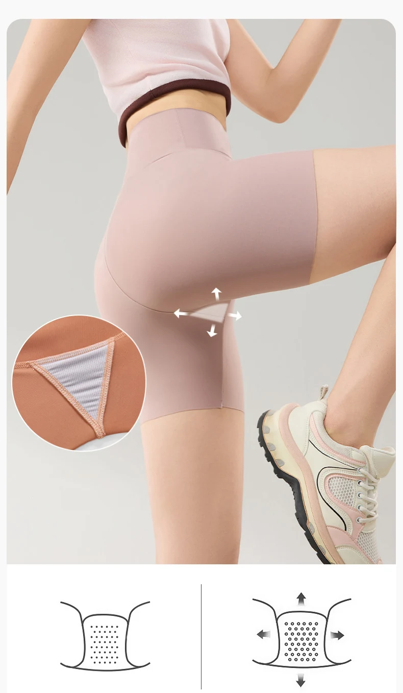 BIVIGAOS Summer Thin Seamless Sharkskin Mini Shorts Women High Waist Slim Sexy Sport Shorts Multicolor Fitness Bicycle Shorts