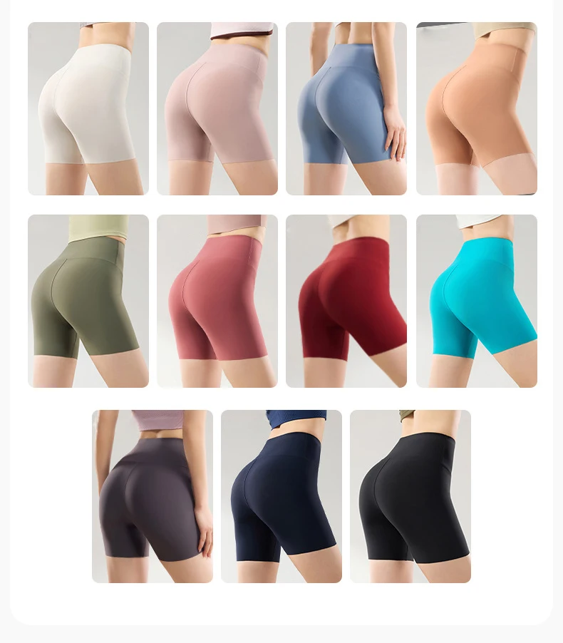 BIVIGAOS Summer Thin Seamless Sharkskin Mini Shorts Women High Waist Slim Sexy Sport Shorts Multicolor Fitness Bicycle Shorts