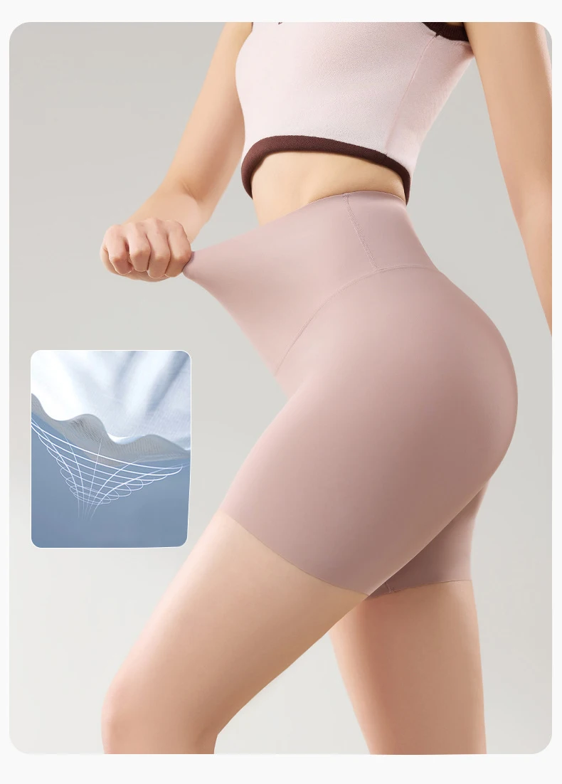 BIVIGAOS Summer Thin Seamless Sharkskin Mini Shorts Women High Waist Slim Sexy Sport Shorts Multicolor Fitness Bicycle Shorts