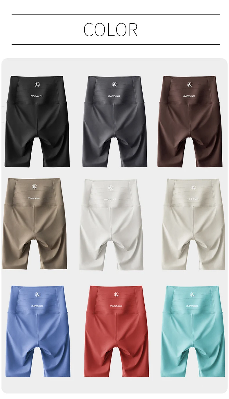 BIVIGAOS Summer Knee Length Sharkskin Cycling Shorts Women High Waist Tight Sun Protection Butt Lifter Sport Running Biker Short
