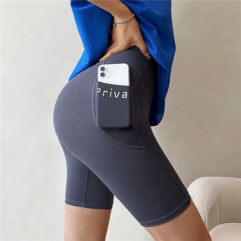 Women Yoga Sports Shorts High Waist Fitness Shorts Casual Streetwear Short Trousers Female Tight Shorts For Ladies Workout Pants