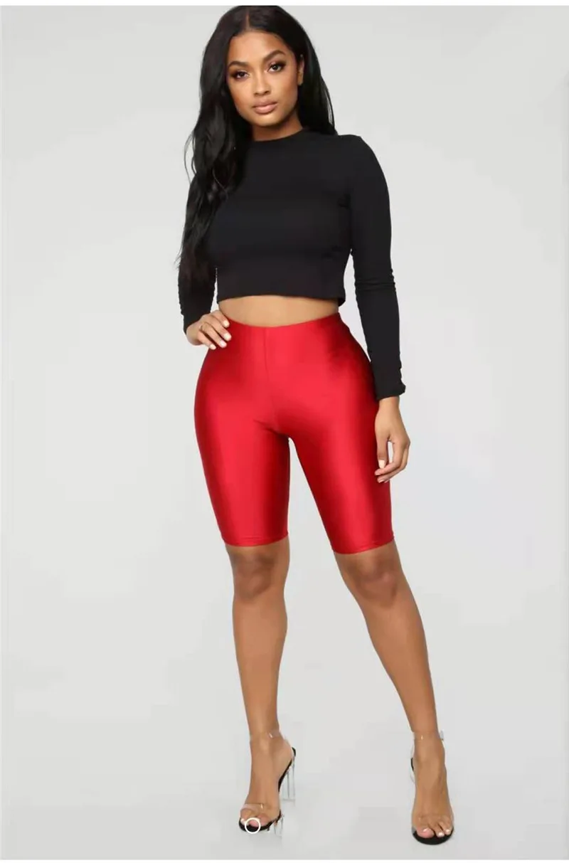 Women Cycling Shorts Dancing Gym Biker Slim Active Sports Solid Sexy Skinny 2021 New Summer