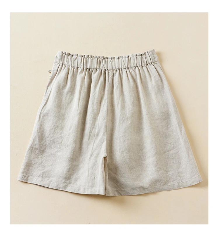 Women Casual Short Pants New Arrival 2023 Summer Vintage Style Solid Color Loose Comfortable Female Cotton Linen Shorts B2438