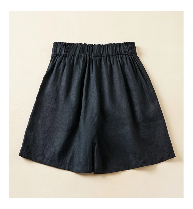 Women Casual Short Pants New Arrival 2023 Summer Vintage Style Solid Color Loose Comfortable Female Cotton Linen Shorts B2438