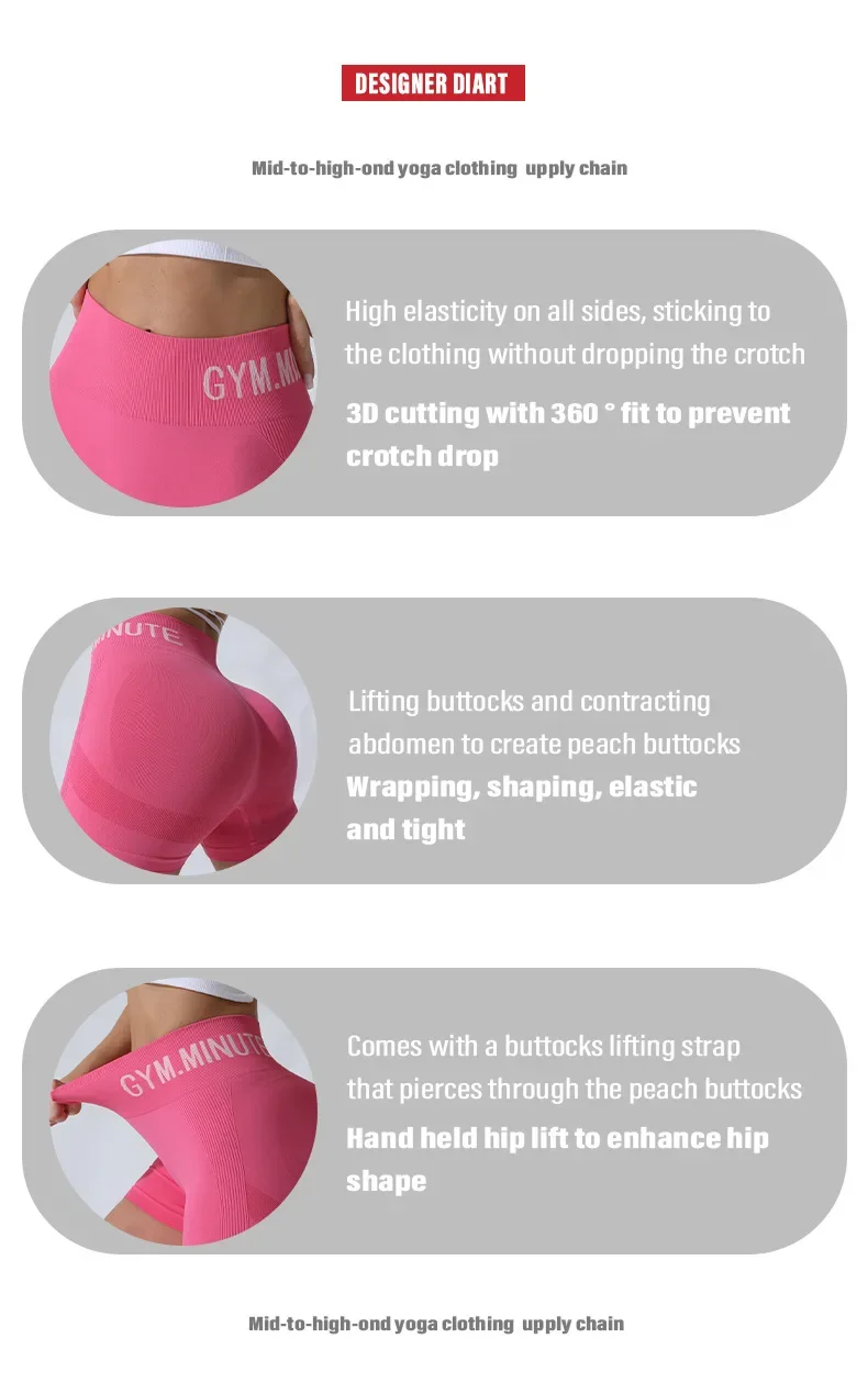 Gym Letter Shorts Women High Waist Sport Shorts Workout Running Seamless Sexy Hip Liftting Yoga Leggings Stretchy Cycling Shorts