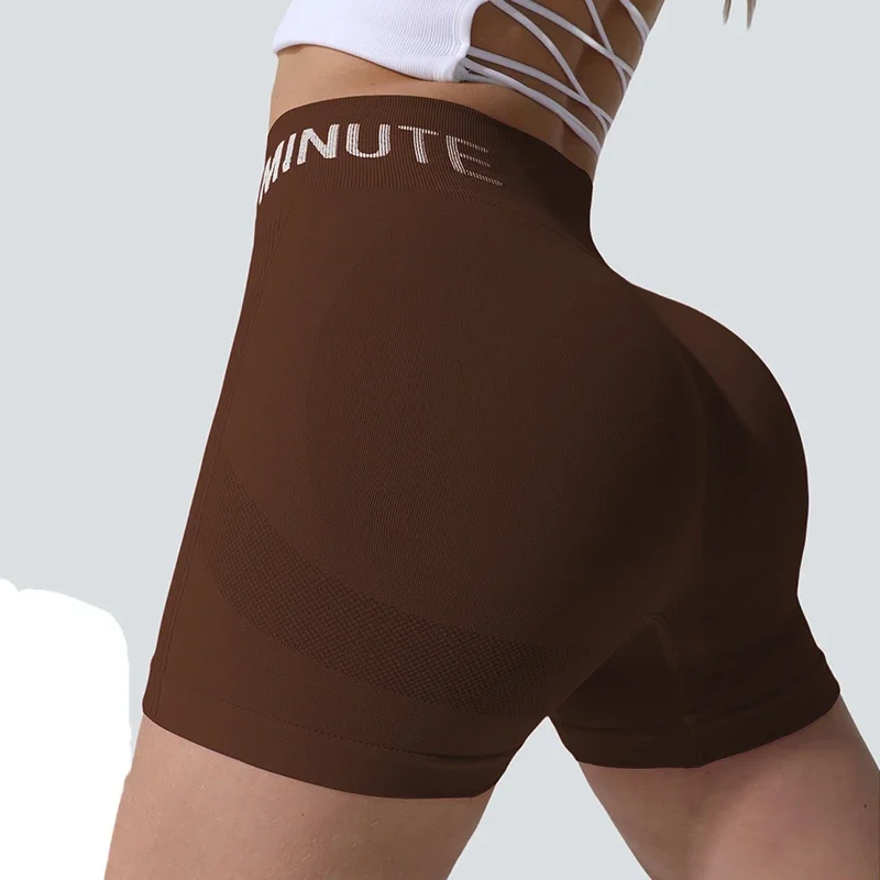 Gym Letter Shorts Women High Waist Sport Shorts Workout Running Seamless Sexy Hip Liftting Yoga Leggings Stretchy Cycling Shorts