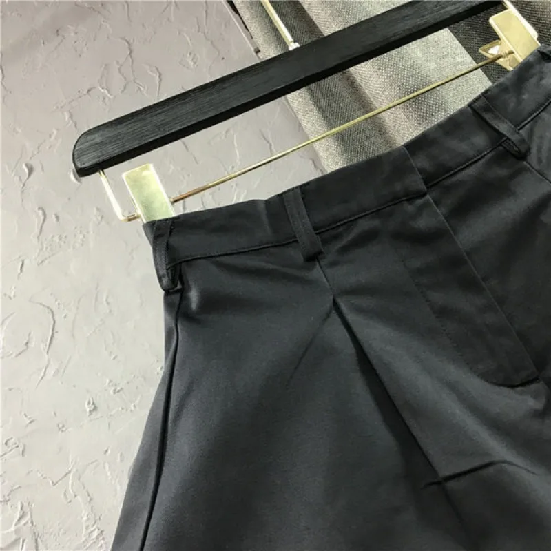 Korean Y2k Shorts for Women High Waist Fashion Wide Leg Pants 2025 New Bottoms Casual Fashion Shorts Pantalones Cortos De Mujer
