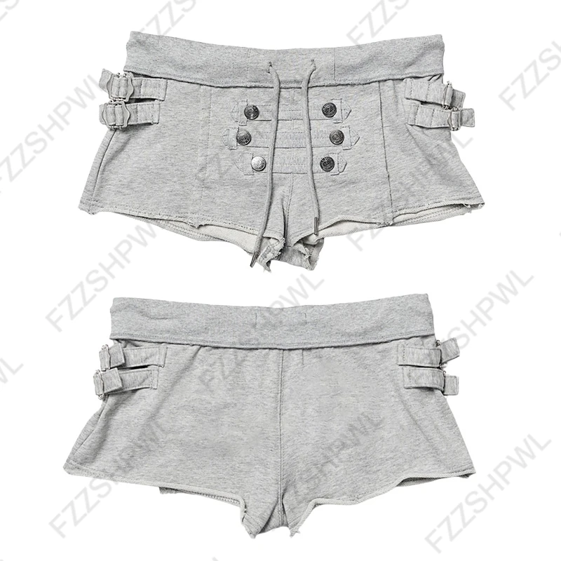 2026 Emo Punk Y2K Women's Mini Shorts Sexy Slim Fit Casual Chic Trendy Aesthetic Pants Grunge Gothic Party Korean Gyaru Bottoms