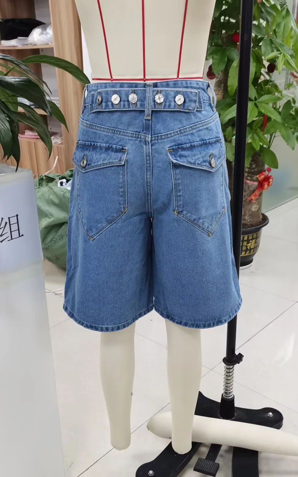 Y2K Trendy High Waist Denim Jorts Adjustable Waist Buckle Detail Loose Fit Wide Leg Baggy Jean Shorts Summer Streetwear Outfit