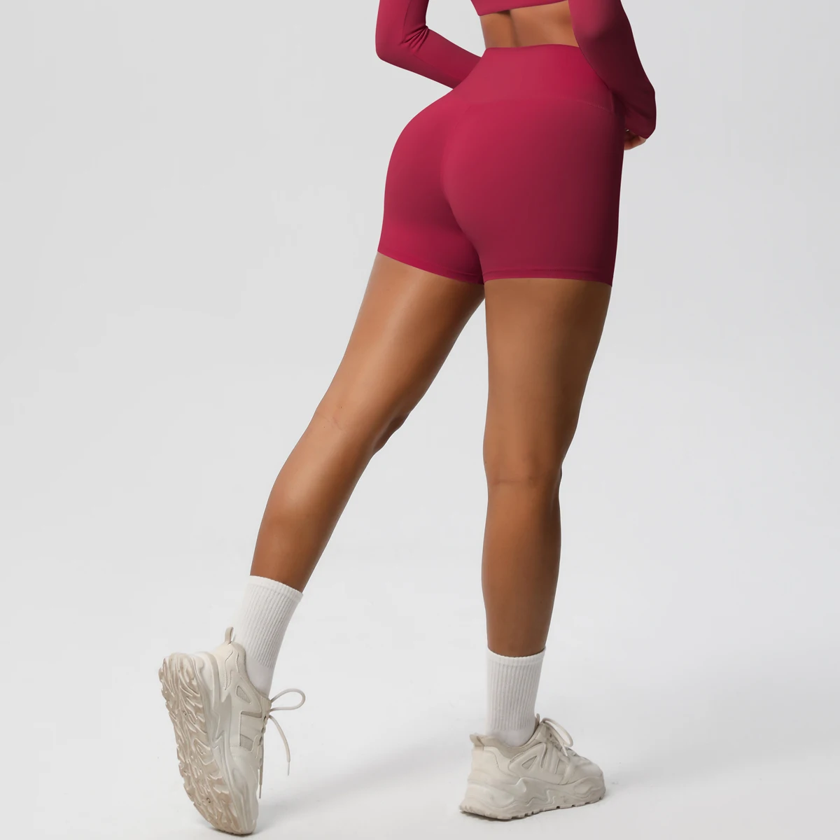 Women Sports Shorts Yoga Shorts Naked Feeling High Waist Yoga Shorts Push Up Fitness Leggings Tummy Control Yoga Slim Shorts